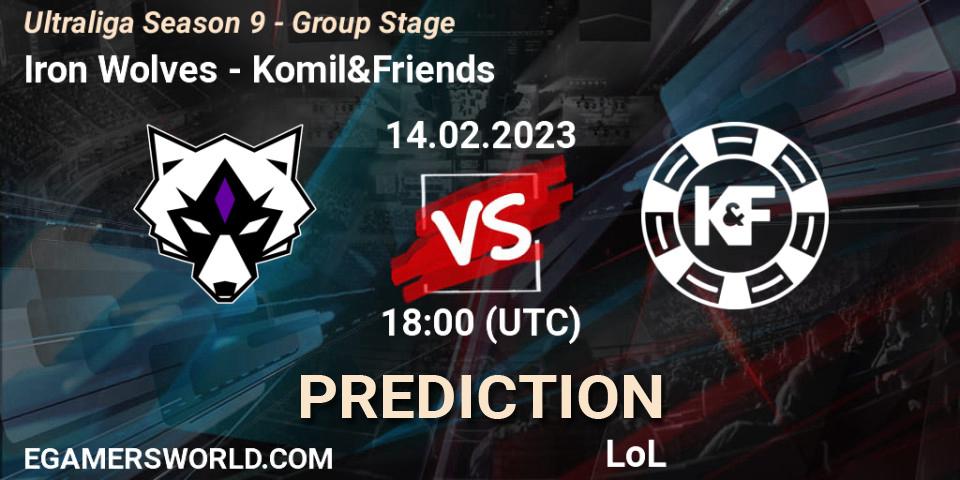 Iron Wolves - Komil&Friends: Maç tahminleri. 14.02.23, LoL, Ultraliga Season 9 - Group Stage