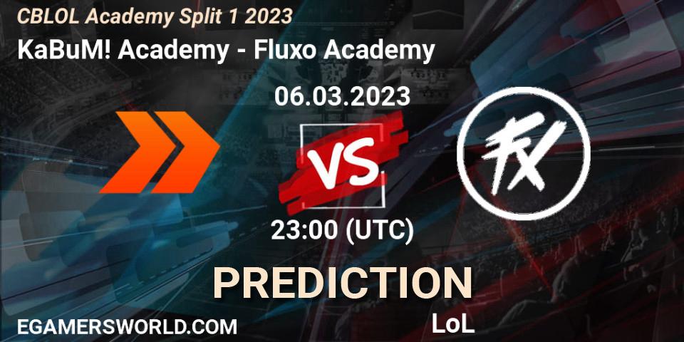 KaBuM! Academy - Fluxo Academy: Maç tahminleri. 06.03.2023 at 23:00, LoL, CBLOL Academy Split 1 2023