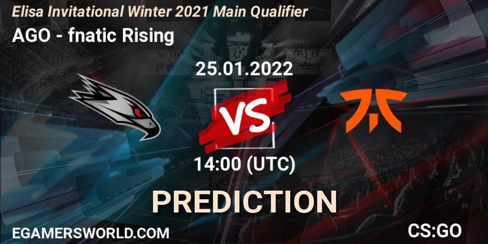 AGO - fnatic Rising: Maç tahminleri. 25.01.2022 at 14:00, Counter-Strike (CS2), Elisa Invitational Winter 2021 Main Qualifier