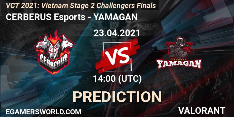 CERBERUS Esports - YAMAGAN: Maç tahminleri. 24.04.2021 at 07:00, VALORANT, VCT 2021: Vietnam Stage 2 Challengers Finals