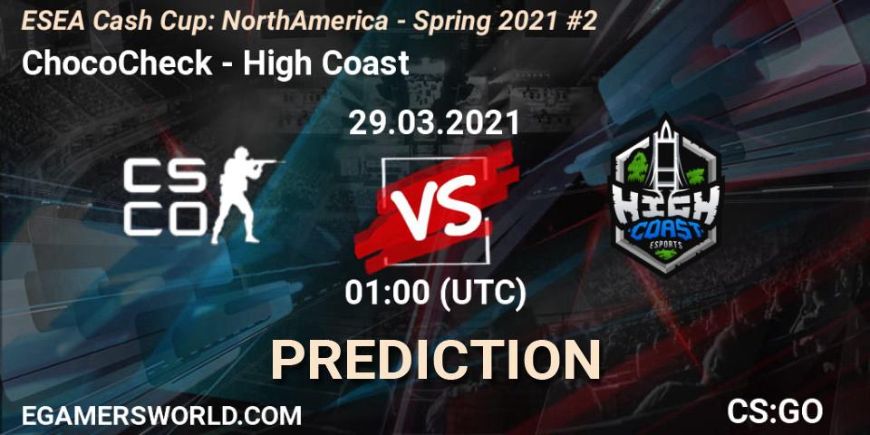 ChocoCheck - High Coast: Maç tahminleri. 29.03.2021 at 00:10, Counter-Strike (CS2), ESEA Cash Cup: North America - Spring 2021 #2