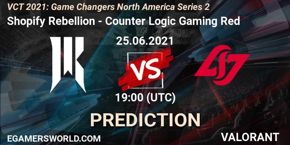 Shopify Rebellion - Counter Logic Gaming Red: Maç tahminleri. 25.06.2021 at 19:00, VALORANT, VCT 2021: Game Changers North America Series 2