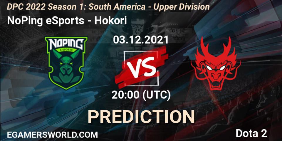 NoPing eSports - Hokori: Maç tahminleri. 03.12.2021 at 20:16, Dota 2, DPC 2022 Season 1: South America - Upper Division