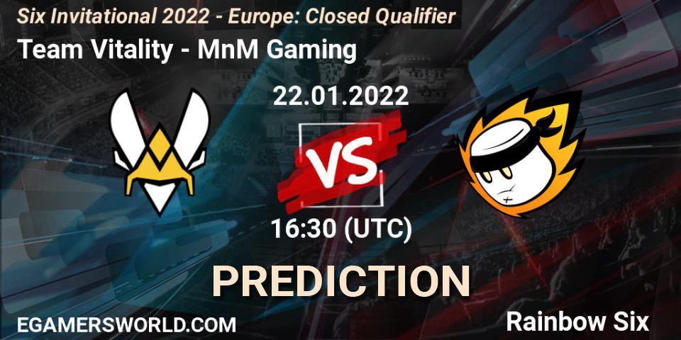 Team Vitality - MnM Gaming: Maç tahminleri. 22.01.22, Rainbow Six, Six Invitational 2022 - Europe: Closed Qualifier