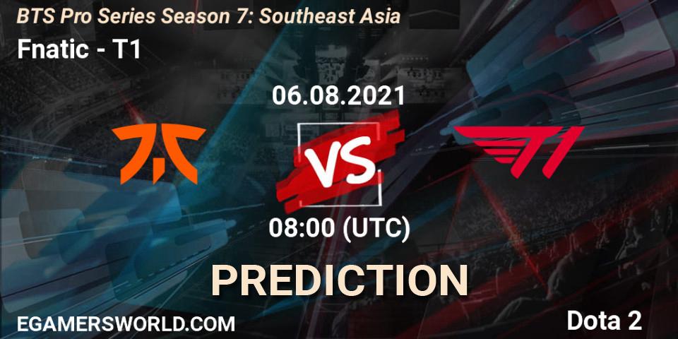 Fnatic - T1: Maç tahminleri. 06.08.2021 at 08:02, Dota 2, BTS Pro Series Season 7: Southeast Asia