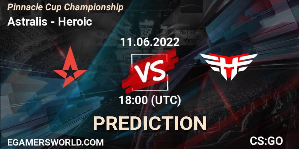 Astralis - Heroic: Maç tahminleri. 11.06.2022 at 18:00, Counter-Strike (CS2), Pinnacle Cup Championship