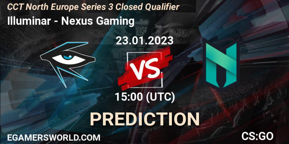 Illuminar - Nexus Gaming: Maç tahminleri. 23.01.2023 at 15:00, Counter-Strike (CS2), CCT North Europe Series 3 Closed Qualifier