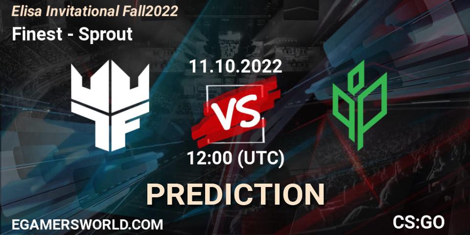 Finest - Sprout: Maç tahminleri. 11.10.2022 at 12:20, Counter-Strike (CS2), Elisa Invitational Fall 2022