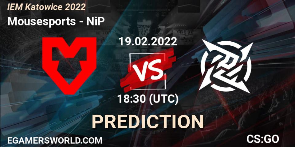 Mousesports - NiP: Maç tahminleri. 19.02.2022 at 19:30, Counter-Strike (CS2), IEM Katowice 2022