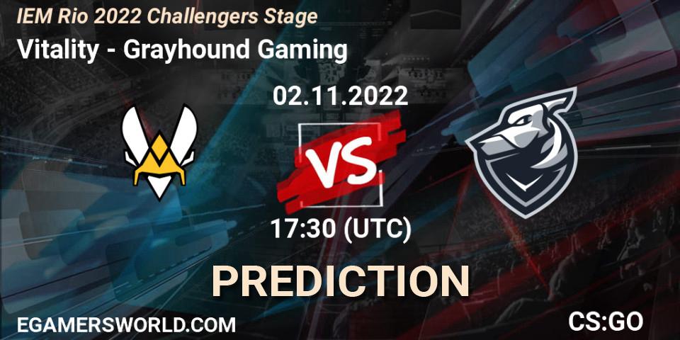 Vitality - Grayhound Gaming: Maç tahminleri. 02.11.22, CS2 (CS:GO), IEM Rio 2022 Challengers Stage