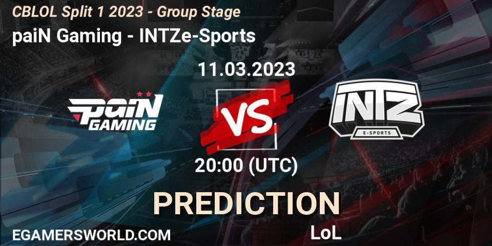 paiN Gaming - INTZ e-Sports: Maç tahminleri. 11.03.2023 at 20:10, LoL, CBLOL Split 1 2023 - Group Stage