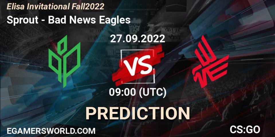 Sprout - Bad News Eagles: Maç tahminleri. 27.09.2022 at 09:00, Counter-Strike (CS2), Elisa Invitational Fall 2022