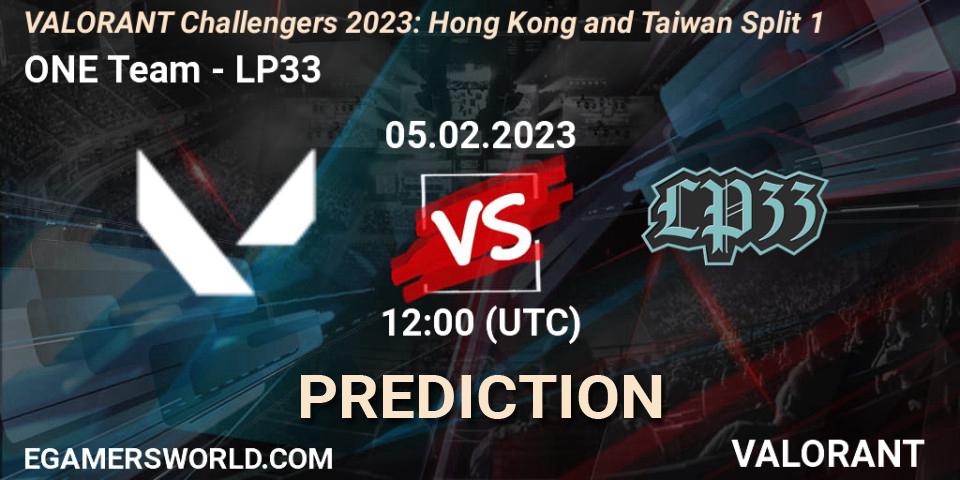ONE Team - LP33: Maç tahminleri. 05.02.23, VALORANT, VALORANT Challengers 2023: Hong Kong and Taiwan Split 1