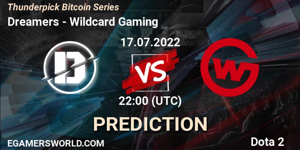 Dreamers - Wildcard Gaming: Maç tahminleri. 17.07.2022 at 22:00, Dota 2, Thunderpick Bitcoin Series