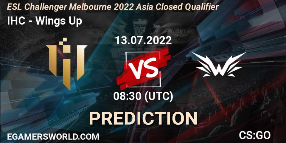 IHC - Wings Up: Maç tahminleri. 13.07.22, CS2 (CS:GO), ESL Challenger Melbourne 2022 Asia Closed Qualifier