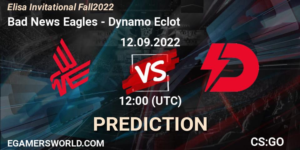 Bad News Eagles - Dynamo Eclot: Maç tahminleri. 12.09.2022 at 12:00, Counter-Strike (CS2), Elisa Invitational Fall 2022