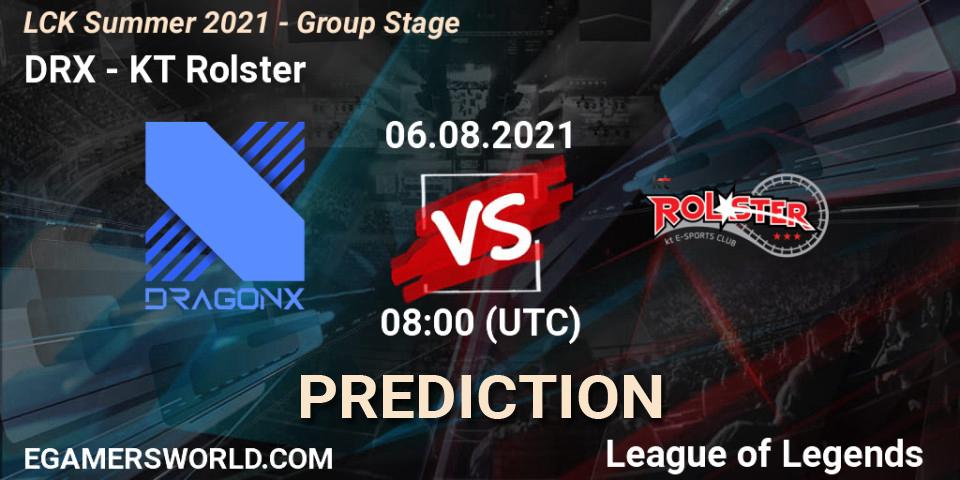 DRX - KT Rolster: Maç tahminleri. 06.08.21, LoL, LCK Summer 2021 - Group Stage