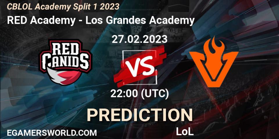 RED Academy - Los Grandes Academy: Maç tahminleri. 27.02.2023 at 22:00, LoL, CBLOL Academy Split 1 2023