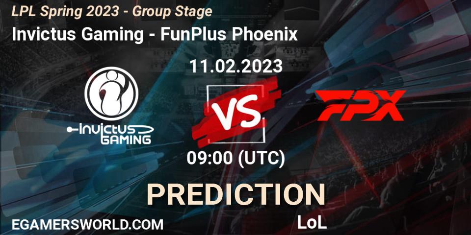 Invictus Gaming - FunPlus Phoenix: Maç tahminleri. 11.02.23, LoL, LPL Spring 2023 - Group Stage