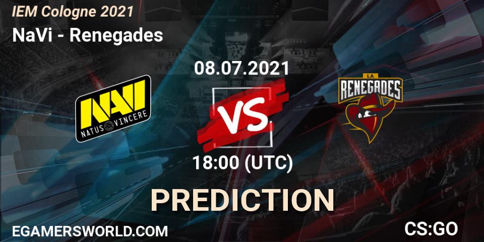 NaVi - Renegades: Maç tahminleri. 08.07.2021 at 18:15, Counter-Strike (CS2), IEM Cologne 2021