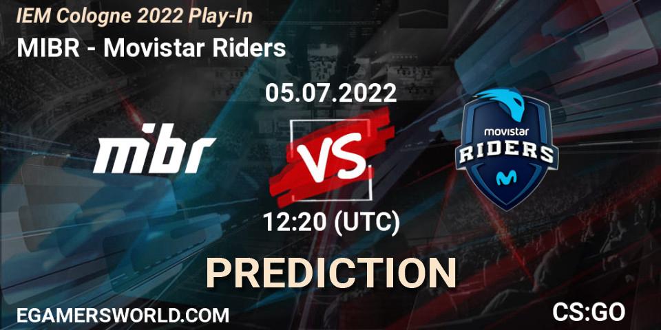 MIBR - Movistar Riders: Maç tahminleri. 05.07.2022 at 11:55, Counter-Strike (CS2), IEM Cologne 2022 Play-In