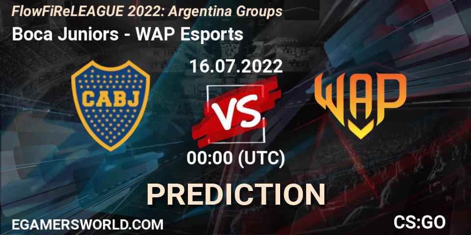 Boca Juniors - WAP Esports: Maç tahminleri. 15.07.2022 at 23:00, Counter-Strike (CS2), FlowFiReLEAGUE 2022: Argentina Groups