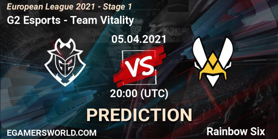 G2 Esports - Team Vitality: Maç tahminleri. 05.04.2021 at 18:30, Rainbow Six, European League 2021 - Stage 1