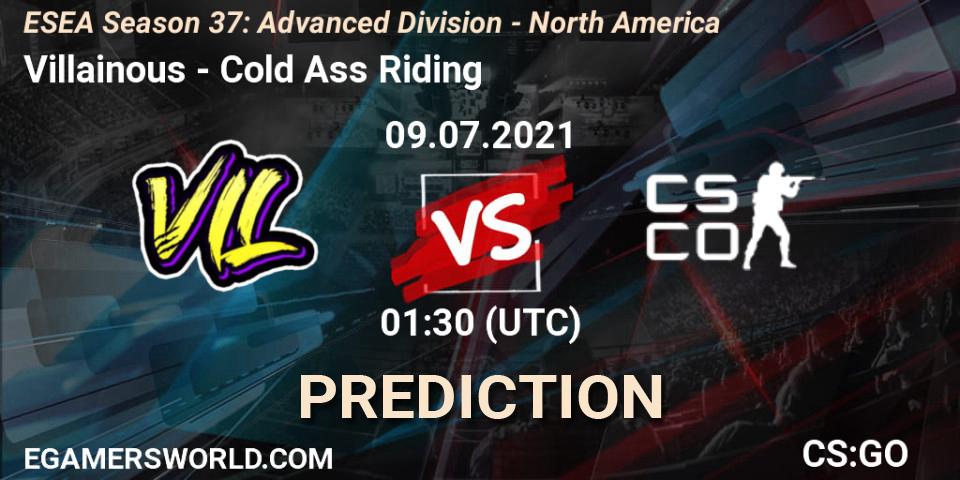 Villainous - Cold Ass Riding: Maç tahminleri. 09.07.2021 at 01:30, Counter-Strike (CS2), ESEA Season 37: Advanced Division - North America
