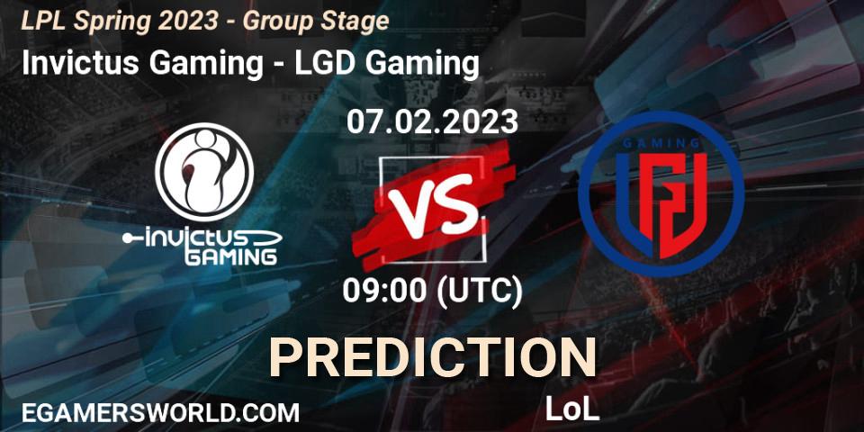 Invictus Gaming - LGD Gaming: Maç tahminleri. 07.02.23, LoL, LPL Spring 2023 - Group Stage