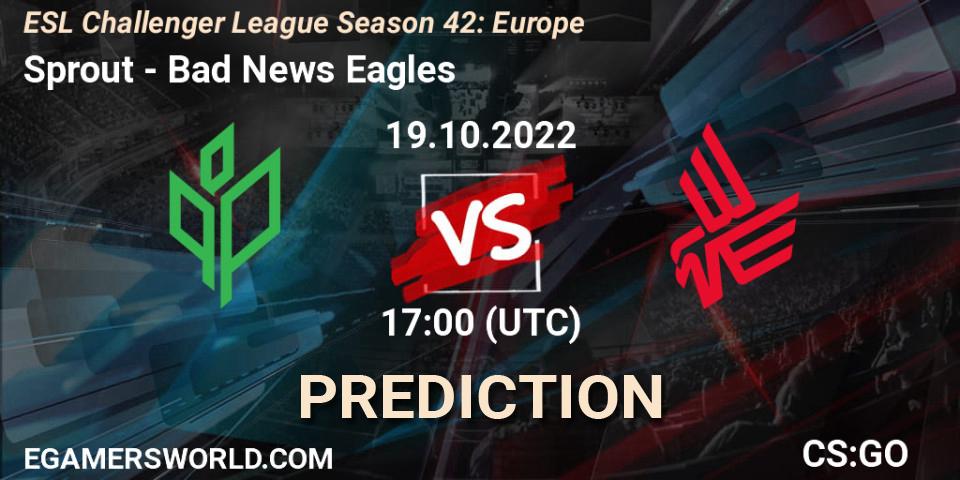 Sprout - Bad News Eagles: Maç tahminleri. 19.10.2022 at 17:00, Counter-Strike (CS2), ESL Challenger League Season 42: Europe