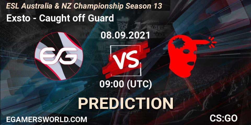 Exsto - Caught off Guard: Maç tahminleri. 08.09.21, CS2 (CS:GO), ESL Australia & NZ Championship Season 13