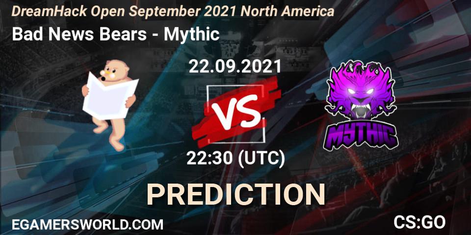 Bad News Bears - Mythic: Maç tahminleri. 22.09.21, CS2 (CS:GO), DreamHack Open September 2021 North America