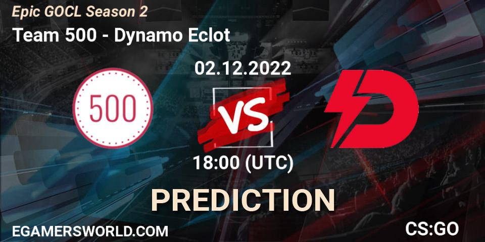 Team 500 - Dynamo Eclot: Maç tahminleri. 02.12.22, CS2 (CS:GO), Epic GOCL Season 2