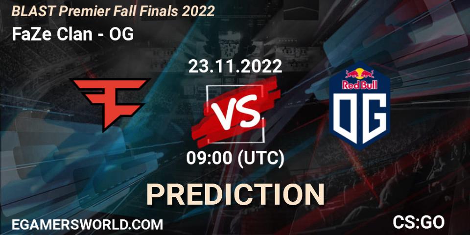 FaZe Clan - OG: Maç tahminleri. 23.11.2022 at 09:00, Counter-Strike (CS2), BLAST Premier Fall Finals 2022