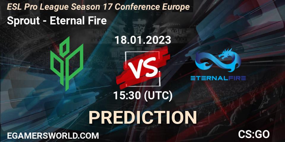 Sprout - Eternal Fire: Maç tahminleri. 18.01.2023 at 15:30, Counter-Strike (CS2), ESL Pro League Season 17 Conference Europe