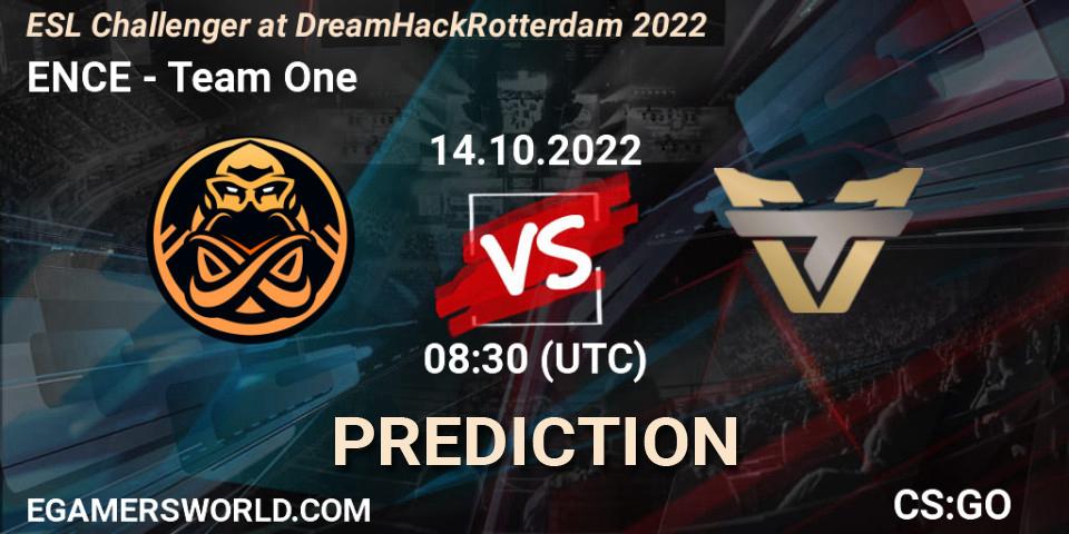 ENCE - Team One: Maç tahminleri. 14.10.2022 at 08:30, Counter-Strike (CS2), ESL Challenger at DreamHack Rotterdam 2022
