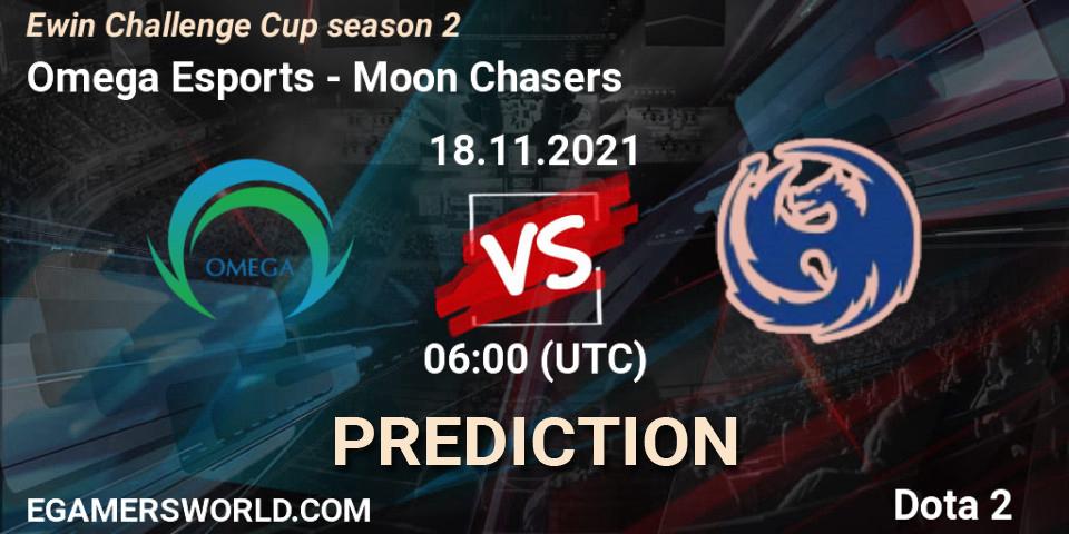 Omega Esports - Moon Chasers: Maç tahminleri. 18.11.2021 at 06:54, Dota 2, Ewin Challenge Cup season 2
