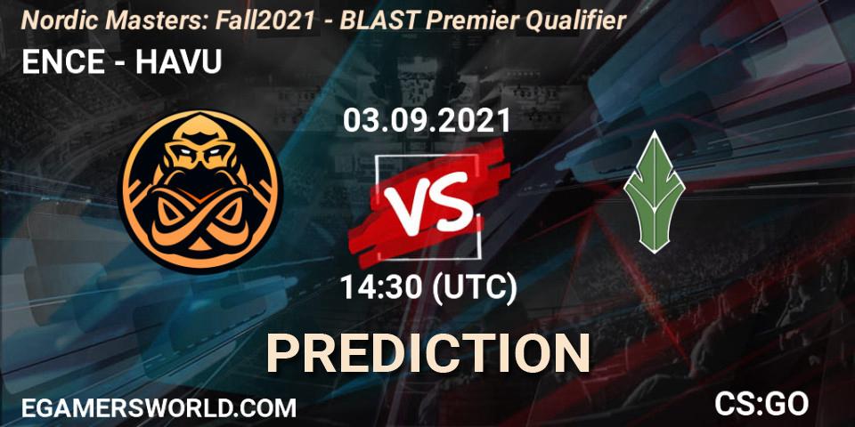 ENCE - HAVU: Maç tahminleri. 03.09.2021 at 14:30, Counter-Strike (CS2), Nordic Masters: Fall 2021 - BLAST Premier Qualifier