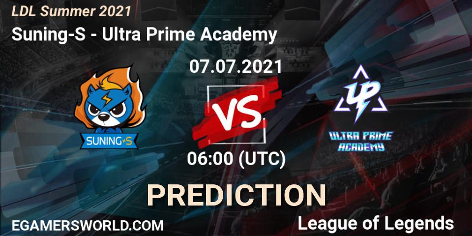 Suning-S - Ultra Prime Academy: Maç tahminleri. 07.07.2021 at 06:00, LoL, LDL Summer 2021