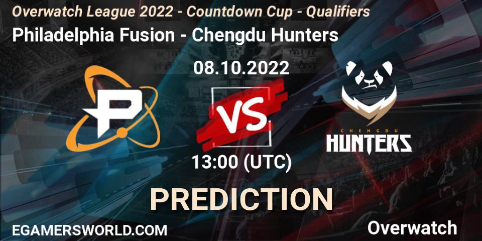 Philadelphia Fusion - Chengdu Hunters: Maç tahminleri. 08.10.22, Overwatch, Overwatch League 2022 - Countdown Cup - Qualifiers