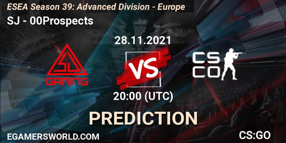 SJ - 00Prospects: Maç tahminleri. 28.11.2021 at 20:00, Counter-Strike (CS2), ESEA Season 39: Advanced Division - Europe