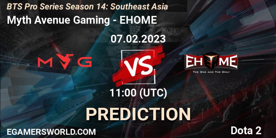 Myth Avenue Gaming - EHOME: Maç tahminleri. 07.02.23, Dota 2, BTS Pro Series Season 14: Southeast Asia