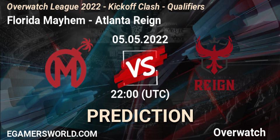 Florida Mayhem - Atlanta Reign: Maç tahminleri. 05.05.2022 at 22:15, Overwatch, Overwatch League 2022 - Kickoff Clash - Qualifiers