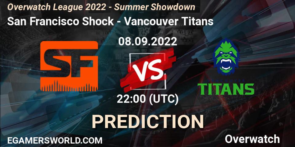 San Francisco Shock - Vancouver Titans: Maç tahminleri. 08.09.22, Overwatch, Overwatch League 2022 - Summer Showdown