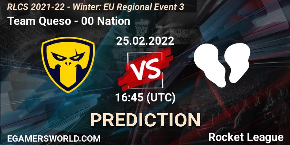 Team Queso - 00 Nation: Maç tahminleri. 25.02.2022 at 16:45, Rocket League, RLCS 2021-22 - Winter: EU Regional Event 3