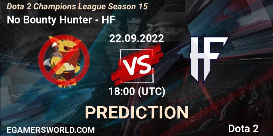 No Bounty Hunter - HF: Maç tahminleri. 22.09.22, Dota 2, Dota 2 Champions League Season 15