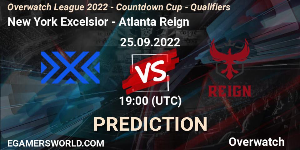 New York Excelsior - Atlanta Reign: Maç tahminleri. 25.09.2022 at 19:00, Overwatch, Overwatch League 2022 - Countdown Cup - Qualifiers