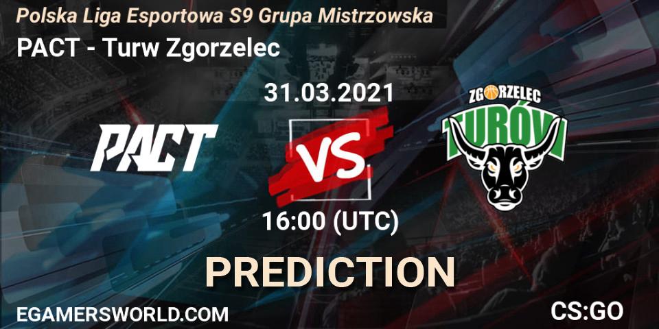 PACT - Turów Zgorzelec: Maç tahminleri. 31.03.2021 at 16:00, Counter-Strike (CS2), Polska Liga Esportowa S9 Grupa Mistrzowska