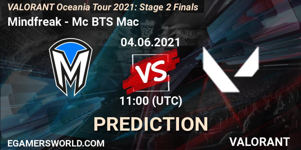 Mindfreak - Mc BTS Mac: Maç tahminleri. 04.06.2021 at 11:00, VALORANT, VALORANT Oceania Tour 2021: Stage 2 Finals