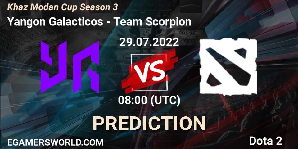 Yangon Galacticos - Team Scorpion: Maç tahminleri. 29.07.2022 at 07:53, Dota 2, Khaz Modan Cup Season 3